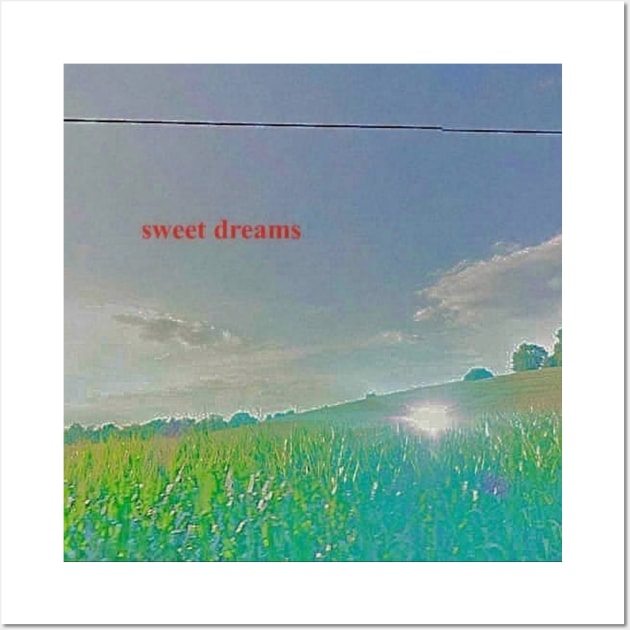 Sweet Dreams - Dreamcore, weirdcore background Wall Art by Random Generic Shirts